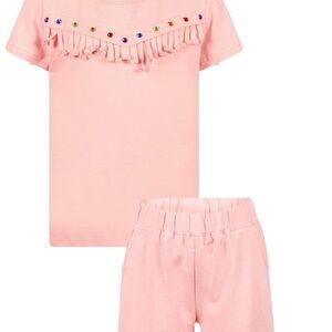 Lola + The Boys Light Pink Fringe Set